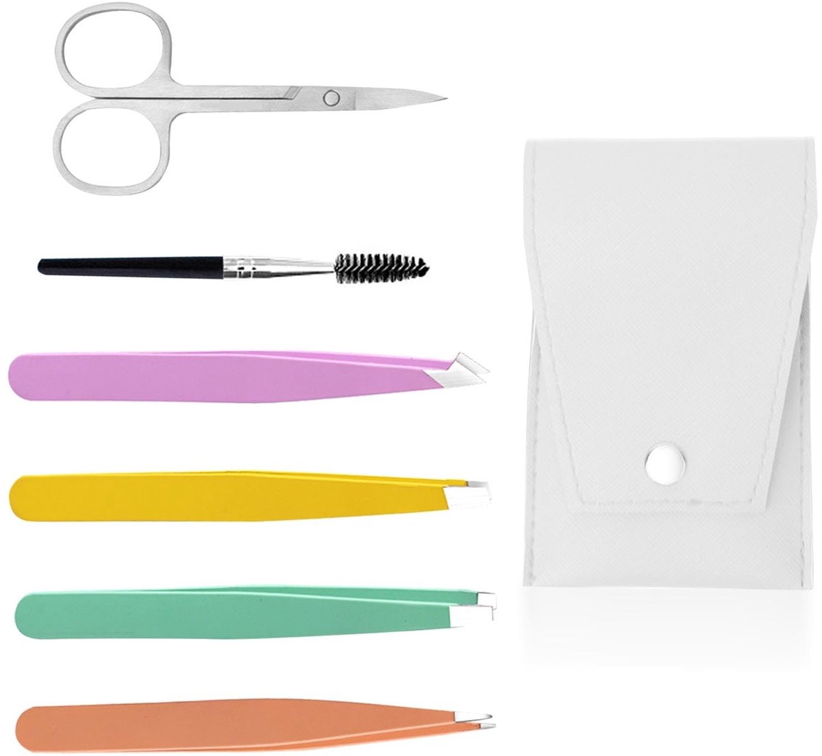 Dailygoods - Dailygoody - Professionele Pincet Set - Perfecte Wenkbrauwen - Roestvrij Staal - 6-delige set - Precisie en gemak - Ideaal voor verzorging - Roestvrij...