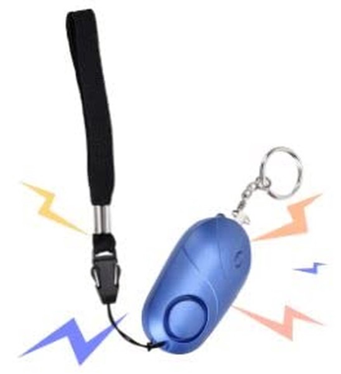 Dailygoods - Dailygoody - Persoonlijke Beveiliging Alarm - Sleutelhanger voor Vrouwen - LED Zelfverdediging - Blauw - Persoonlijk Alarm - 130 Decibels - Geschikt v...