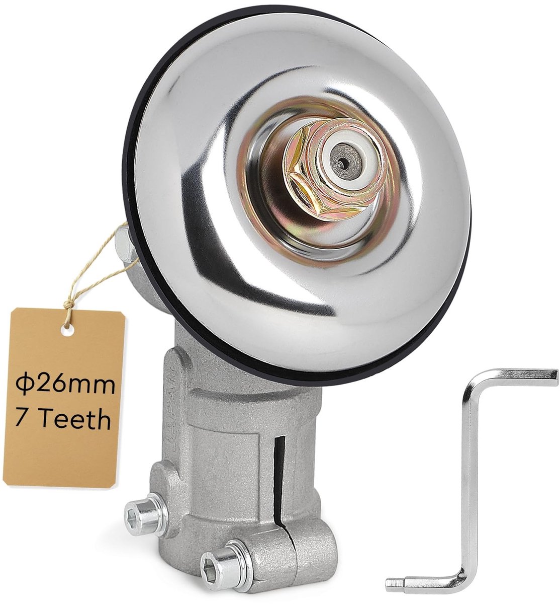 Dailygoods - Dailygoody - Universele Reservekop voor Bosmaaier - 7 Tanden - Veilig en Efficiënt - 26 mm - Grasmaaier Accessoire - Geschikt voor Diverse Modellen -