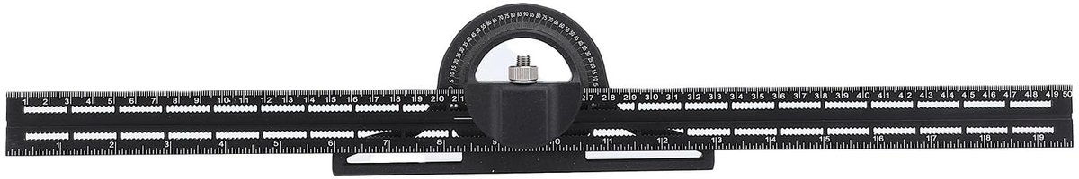 Dailygoods - Dailygoody - Combinatievierkant - Aluminium Schuifcombinatie - 360 Graden Rotatie - 20 Inch - Hoekliniaal - Precisie Meetset - Voor Houtbewerking - Me..