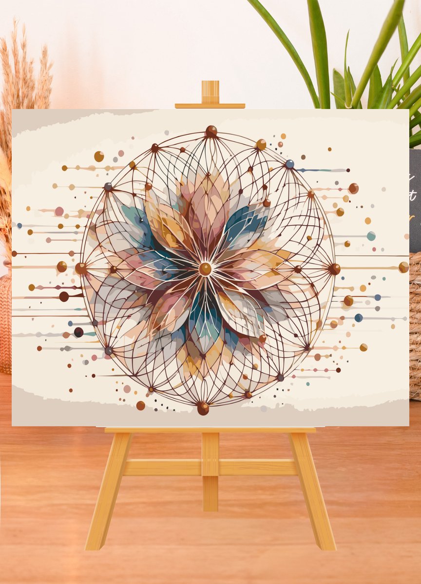 Paint by numbers – schilderen op nummer – DIY decoratie – Mandala – Mandala in Motion — afbeelding 3