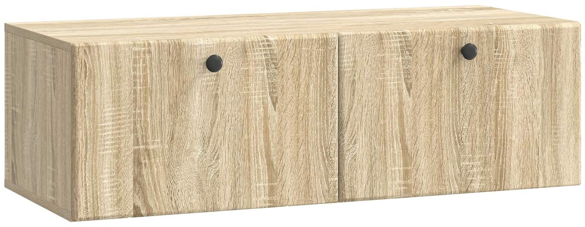 vidaXL - Wandmontage - TV-kast - 98 - x - 41 - x - 30 - cm - Sonoma - Eiken - Bewerkt - ho