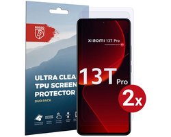 Rosso Screen Protector Ultra Clear Duo Pack Geschikt voor Xiaomi 13T / 13T Pro | Folie | 2 Stuks