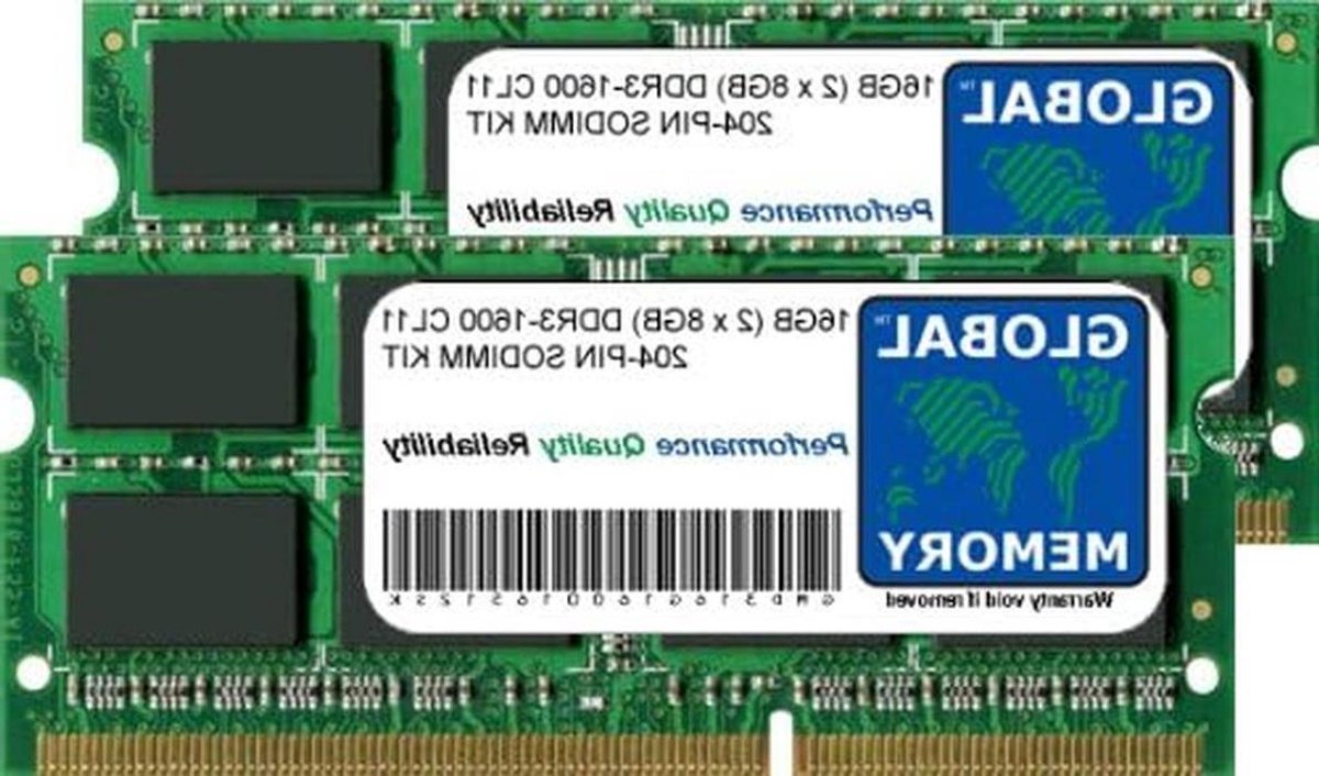 Geheugen Kit - RAM Module - Laptop Upgrade - 1600MHz Snelheid - 16GB Kit - Groen