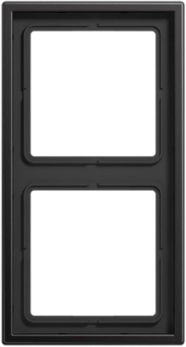 Designframe Dubbel - Combinatie Frame - Schakelaars Plaatsen - Aluminium Materiaal - 2-voudig - Donker