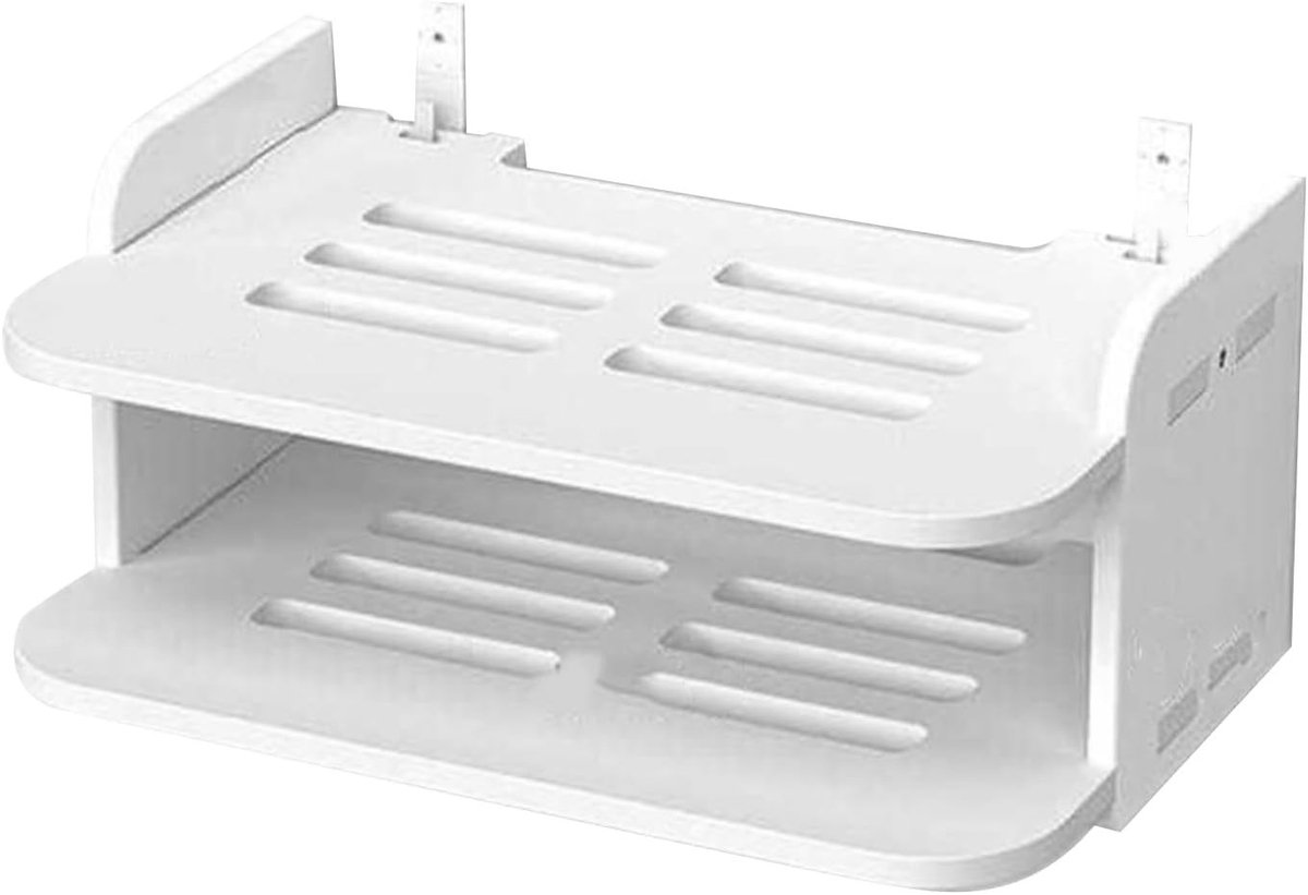 Muurbeugel voor Router en WiFi Opslag 30x20cm - Ideaal voor Woonkamer en Slaapkamer, TV Accessoires en Settop Box Organizer