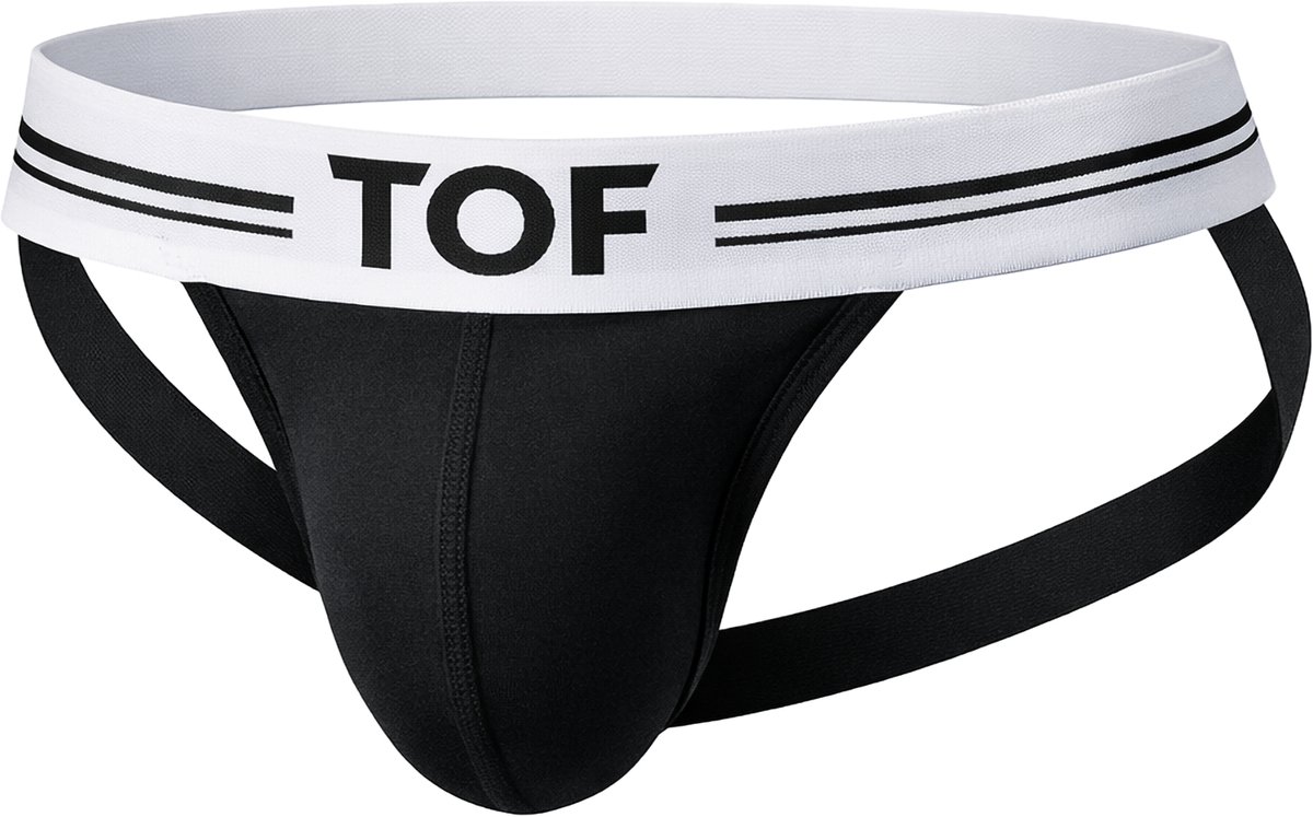 TOF Paris French Jock Black - MAAT S - Heren Ondergoed - Jockstrap voor Man - Mannen Jock