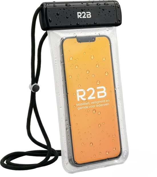 R2B Pochette Téléphone Étanche avec Cordon – Coque Étanche Universelle – Housse Étanche Smartphone pour Tous Téléphones – Étui Imperméable Sous l’Eau