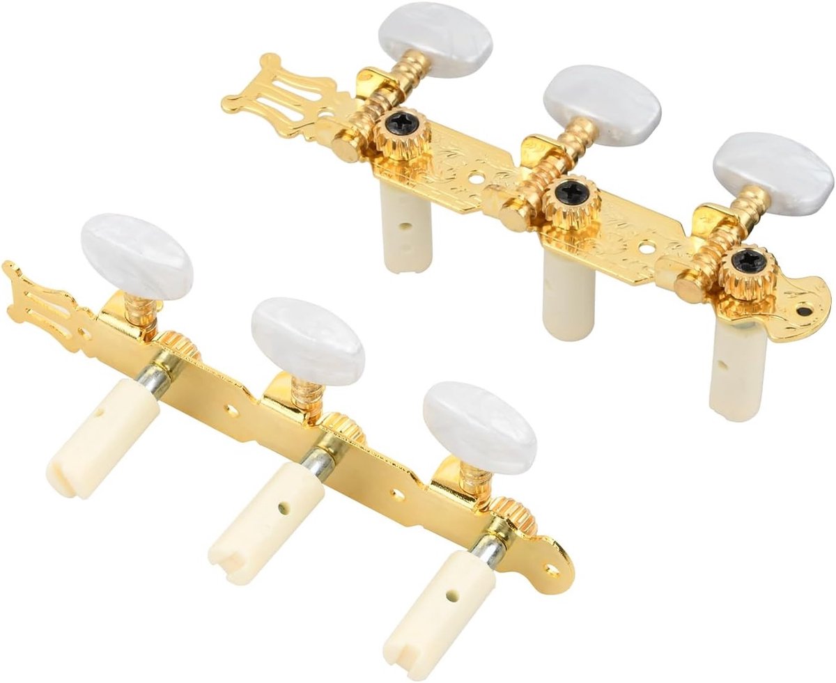 Set van 4 Gitaarmechanieken voor Stemming - 2 Links en 2 Rechts, Ideaal voor Elektrische Gitaren, Duurzaam en Betrouwbaar Tuning Systeem