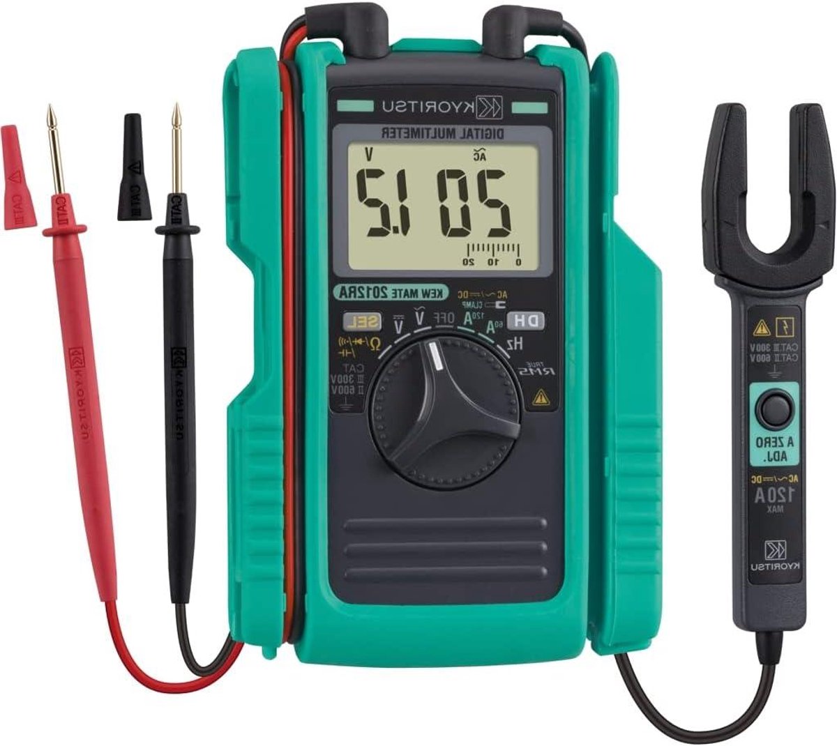 Digitale multimeter - Minitang tester - Elektrische metingen - TRMS meting - 6000 punten display - Donkergrijs