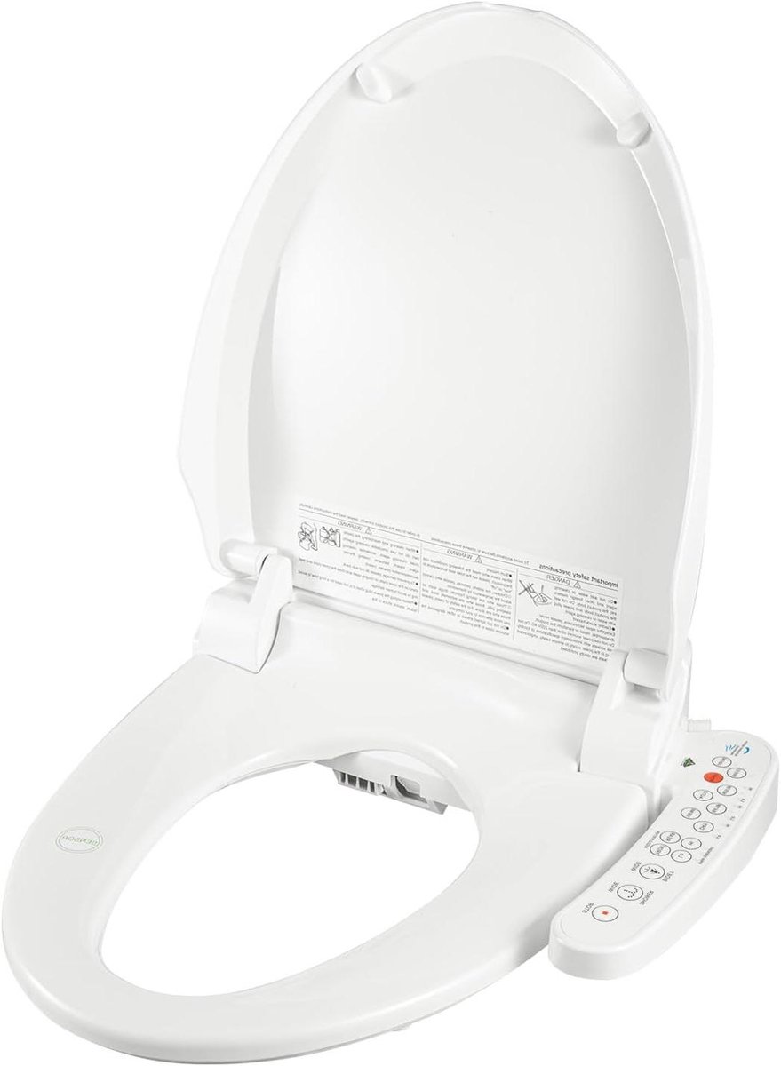 Slimme Toiletbril - Douche WC Bril - Persoonlijke Hygiëne - Instelbare Temperatuur - 52x45 cm - Wit