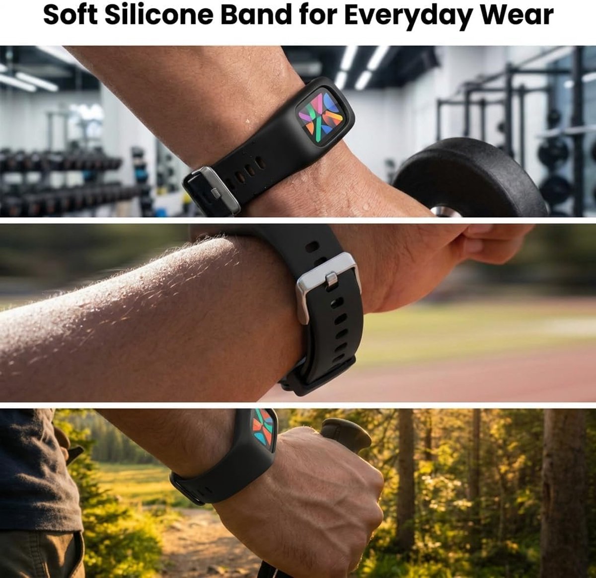 Sportband Fitbit Charge - Siliconen polsband - Fitness Tracker - Beschermend ontwerp - Niet gespecificeerd - Niet gespecificeerd thumbnail 5