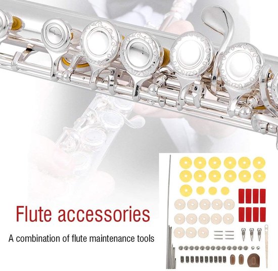 Fluit Reparatie Kit - Onderhoudsset Muziekinstrument - DIY Instrument Reparatie - Compleet met Rollers - 50 Gram - Rood van Merkloos — afbeelding 2