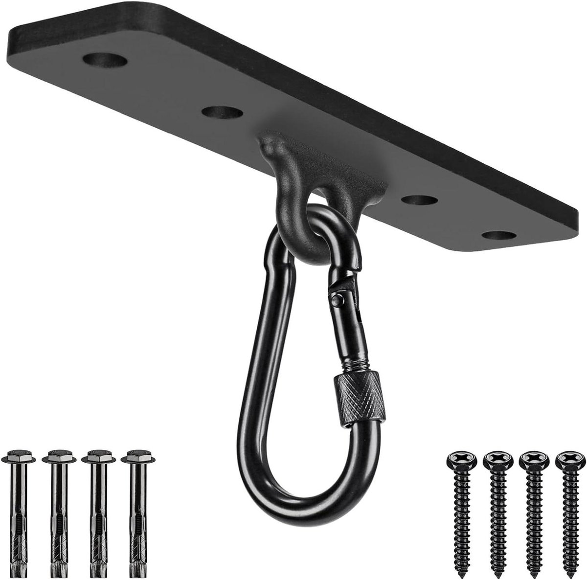 Schommelhanger Set - Bevestigingsbeugel - Hangmat Ophangen - Hoge Kwaliteit Metaal - 600 Lbs Capaciteit - Zilverkleurig