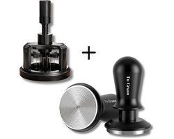 Tu Grano WDT Tool + Koffie Tamper 53mm Bundel - 10 Naalden - Gekalibreerde Klik Tamper - Espresso Accessoires Set