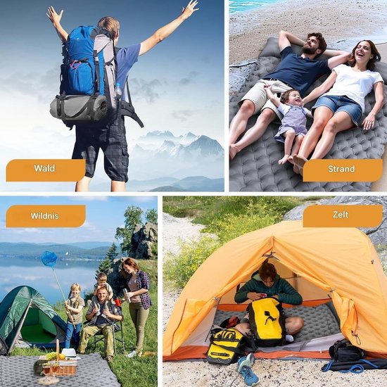 Opblaasbare Campingmat - Slaapmat Kamperen - Buiten Slapen - Automatisch Opblaassysteem - 190 x 120 cm - Enkele attribuut van Merkloos — afbeelding 5