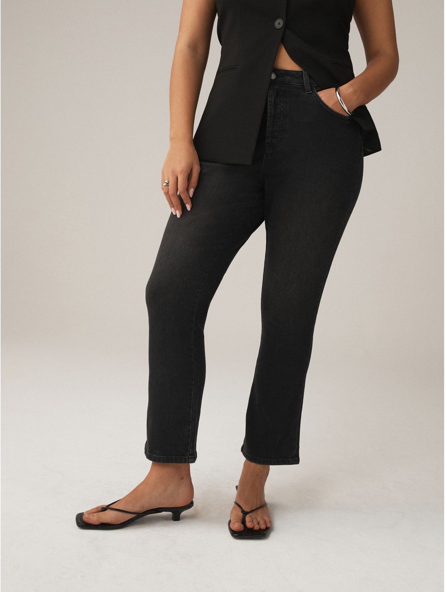 Next - Dames - Cropped bootcut-jeans - Zwart