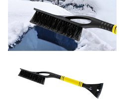 Sneeuwborstel en Ijsschraper - Autoborstel Ruitenkrabber - Auto Winterklaar Maken - Afneembaar en Verstelbaar - 27 inch - Geel