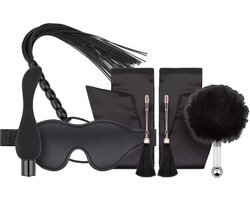 BDSM - Starter Set - Vibrator - Bondage - Oogmasker - Bondagebanden - Flogger - Tepelklemmen - Kietelaar - Meerdere kleuren - FeelzToys - Bondage Bliss