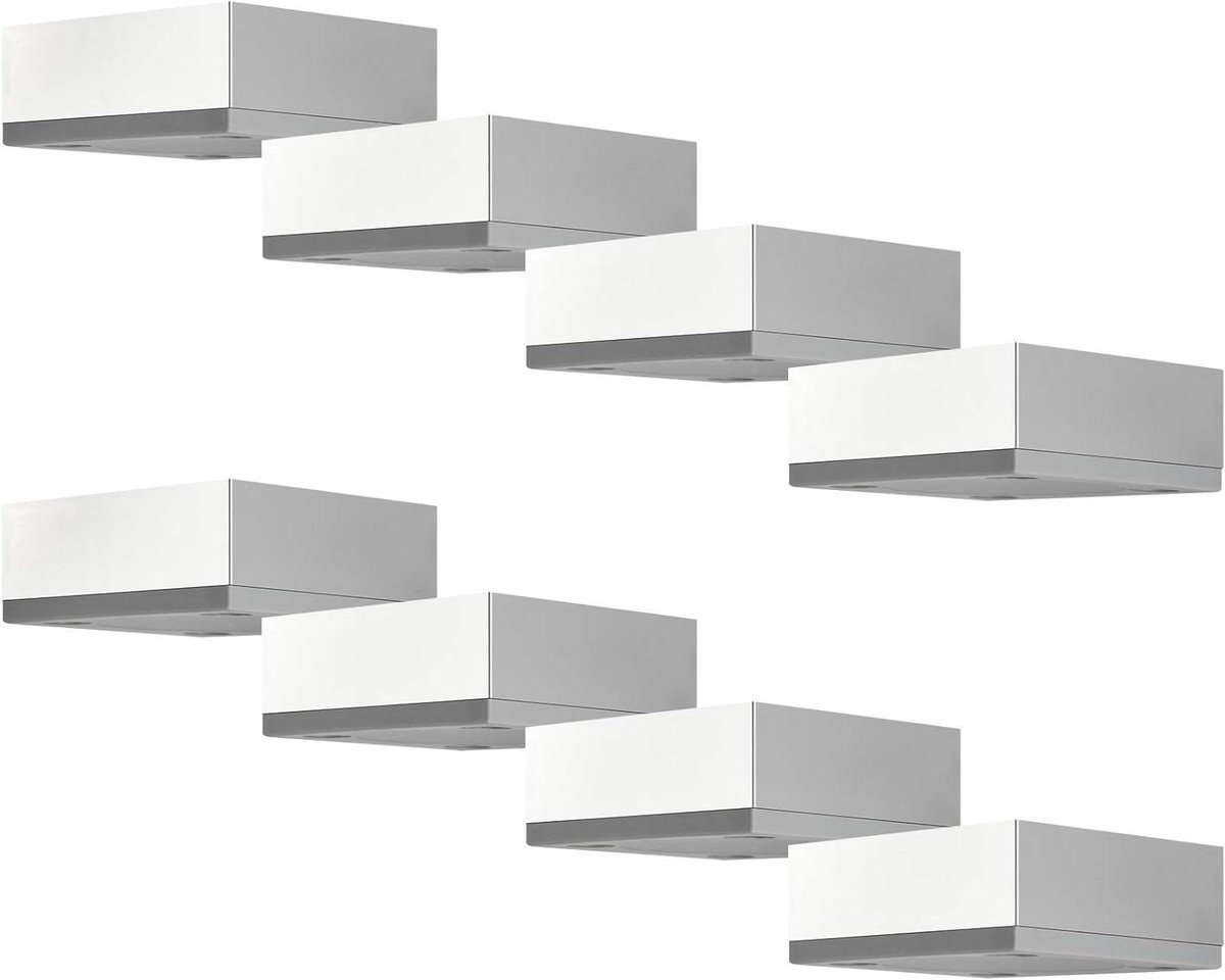 Meubelvoeten set - Poten meubels - Meubels verhogen - Geïntegreerde vloerglijders - 65x65 mm 25 mm - Gepolijst chroom