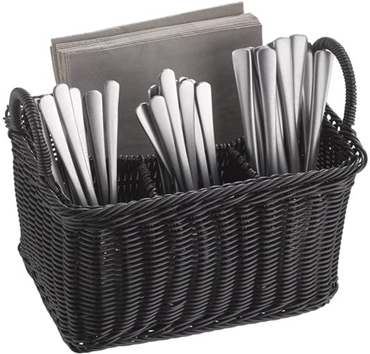 APS Bestekhouder - Bestekbak - Breukvast - Zwart - 18 x 26 cm - Rond - Ovaal - Voor Horeca