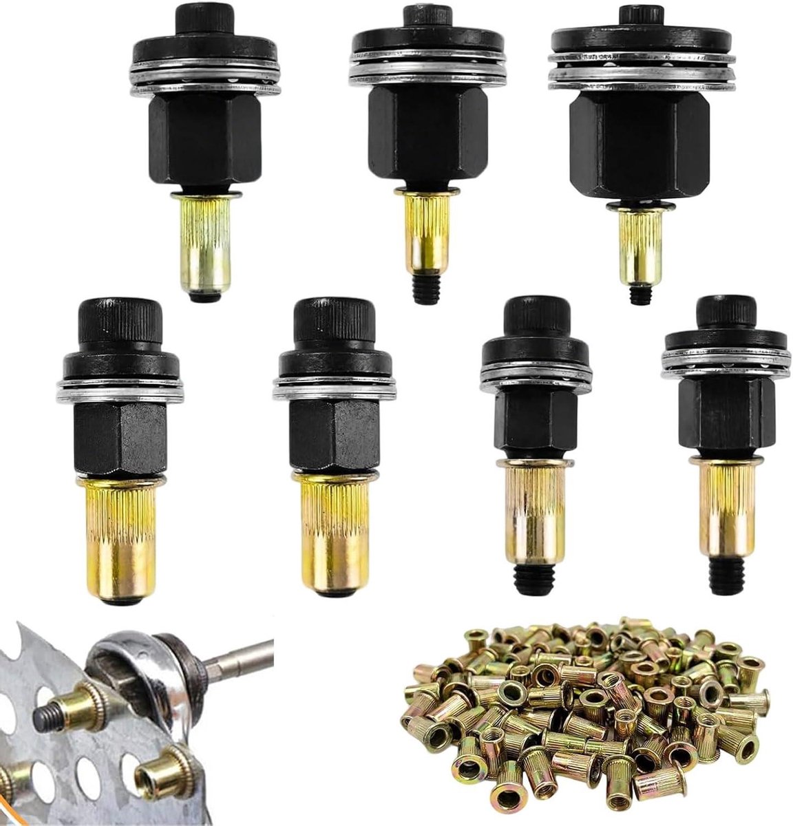 Klinkmoertang Set - Klinknagel Gereedschap - Metaal Verbinden - Hoge Hardheid Staal - M3-M12 - Grijs