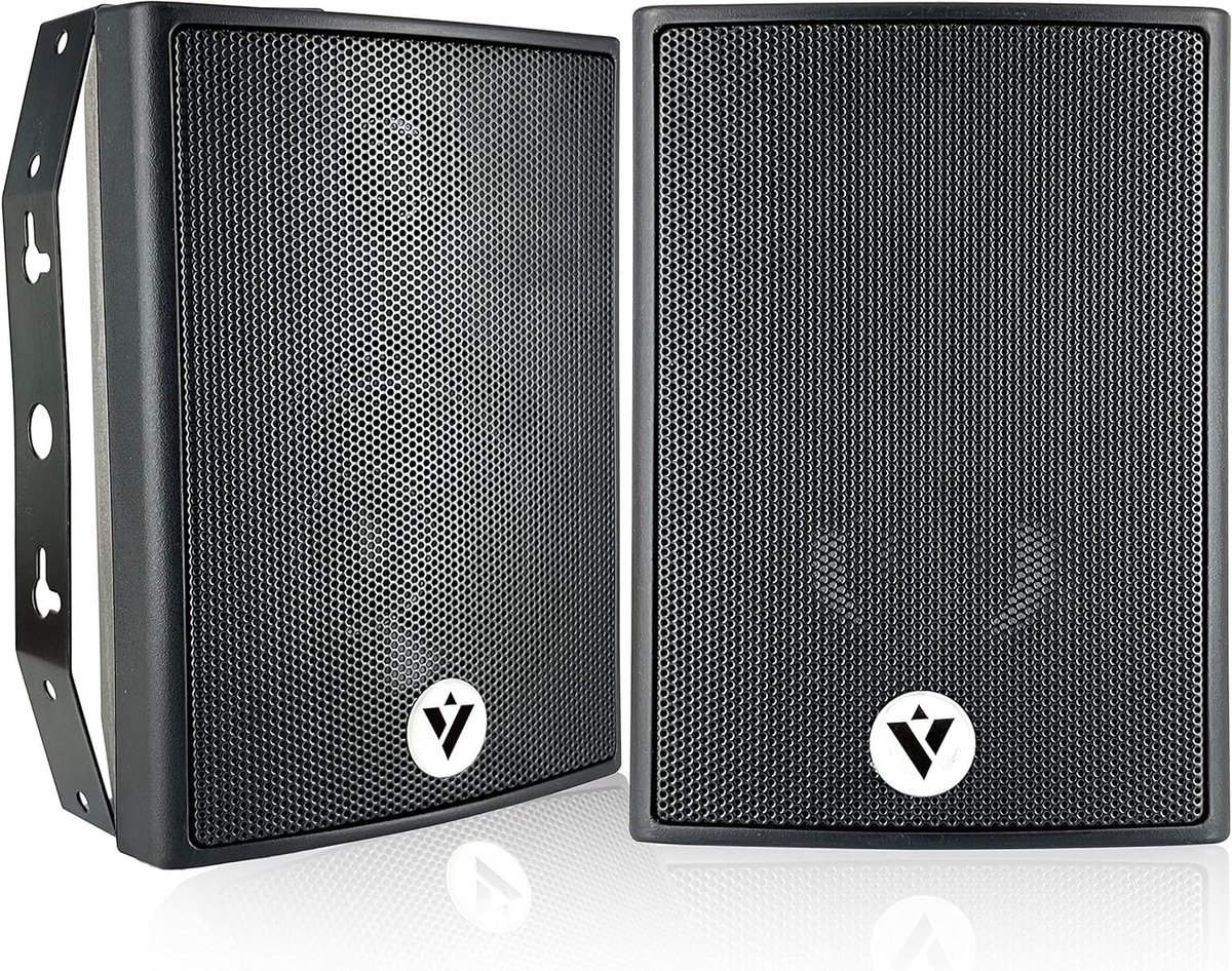 Wandluidsprekers - Passieve speakers - Buitenmuziek afspelen - Weerbestendige coating - 4 inch woofer - Zwart