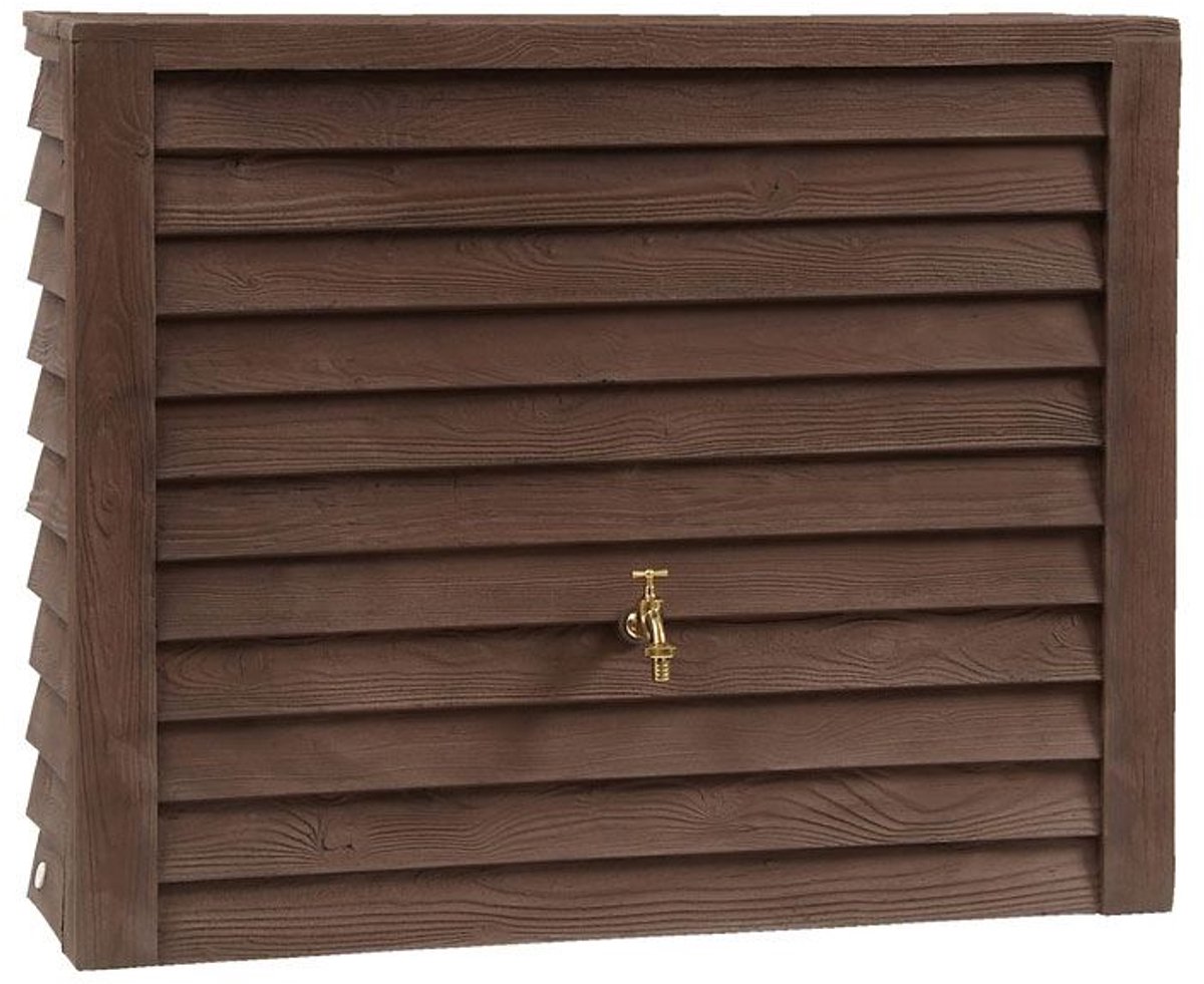 Garantia Woody colonne récupératrice d'eau 350 L bois foncé
