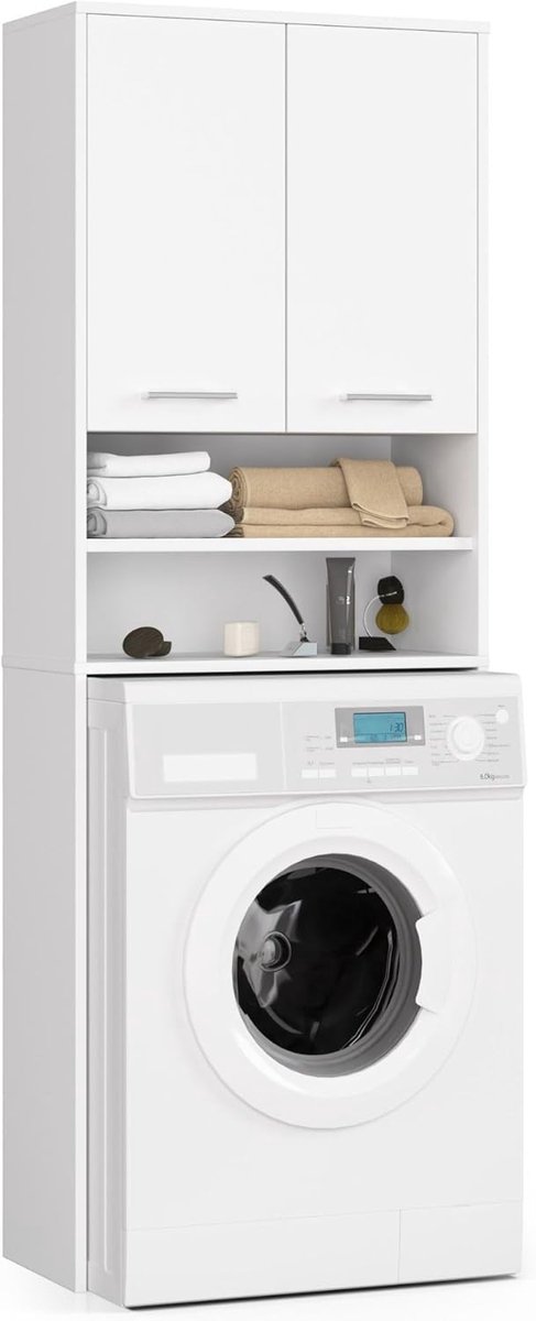 Wasmachine Ombouw - Opbouwmeubel - Kast Wasdroger - Meubel - strak design
