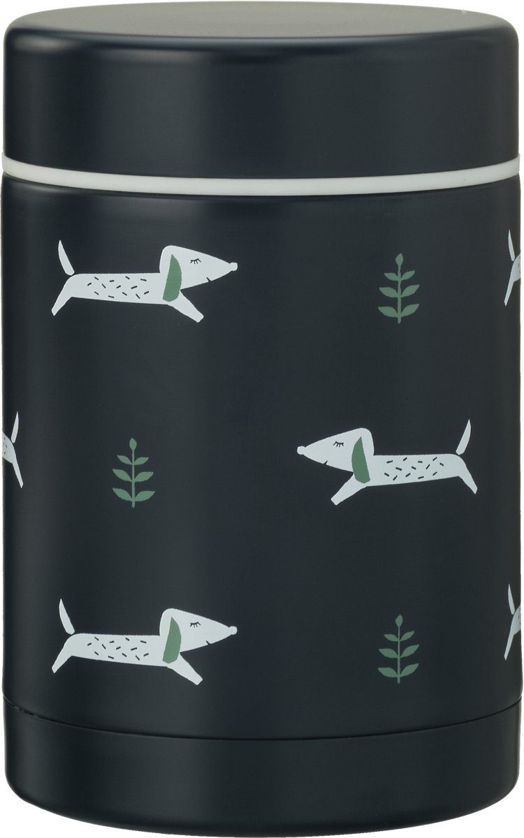 Fresk Thermos Lunchbox Kinderen – 300 ml – RVS Voedselcontainer – BPA-vrij – Lekvrije dop – Thermosbeker – Food Jar tot 6 Uur Warm – Lunchpot – Grijs - Dachsy