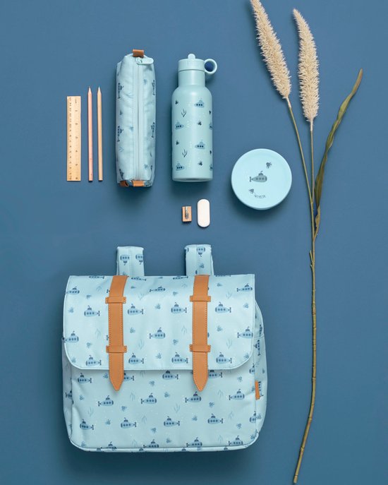 Fresk Sac à dos pour enfants 4-6 ans - 8,3 L - Cartable enfant Garçons - Bretelles réglables et feravecure à clip - Sac à dos déperlant - Bleu - Submarine