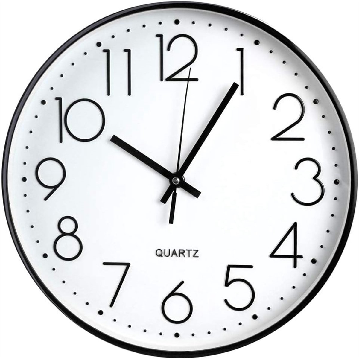 carmdering - Wandklok Modern - Goed leesbaar - Stille 30cm Klok - Analoog - Stil Uurwerk - Muurklok - Quartz - Kleine klok