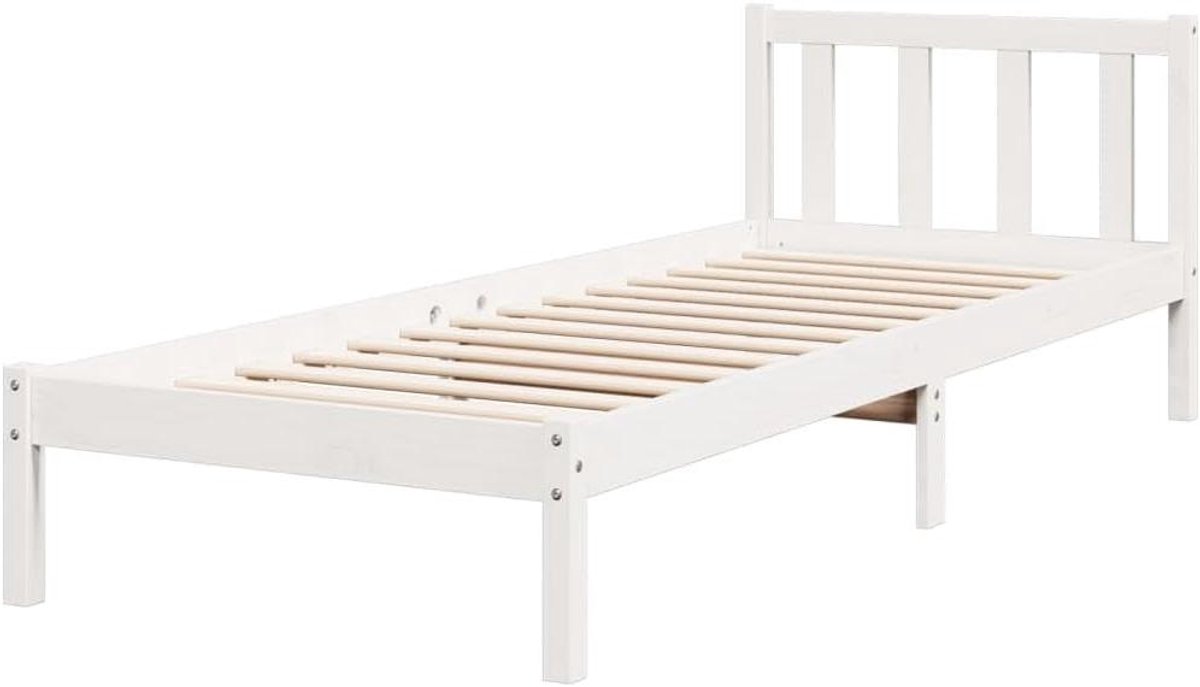 Bedframe Grenenhout - Eenpersoonsbed Hout - Goede Nachtrust - Massief Hout - 80x210 cm - W