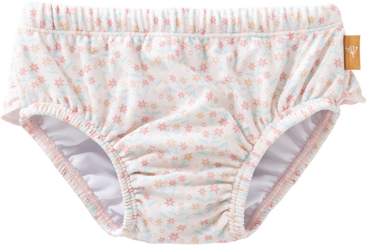 Fresk Luierbroek/ Zwembroek 86 - Ruimte voor Zwemluier - Sneldrogende Zwemkleding - UV-bescherming UPF 50 - Zwemshort Meisjes - Roze - Garden Flowers