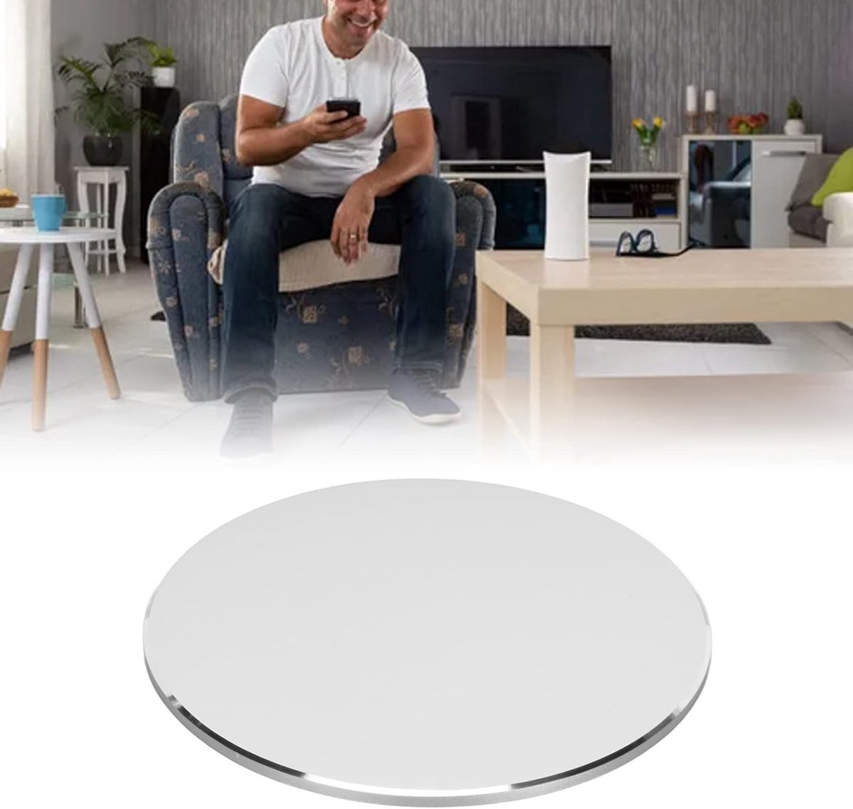 Aluminium Speaker Stand voor HomePod 1e en 2e Generatie, Antislip Basis, Oplaadbare Houder voor Thuisgebruik