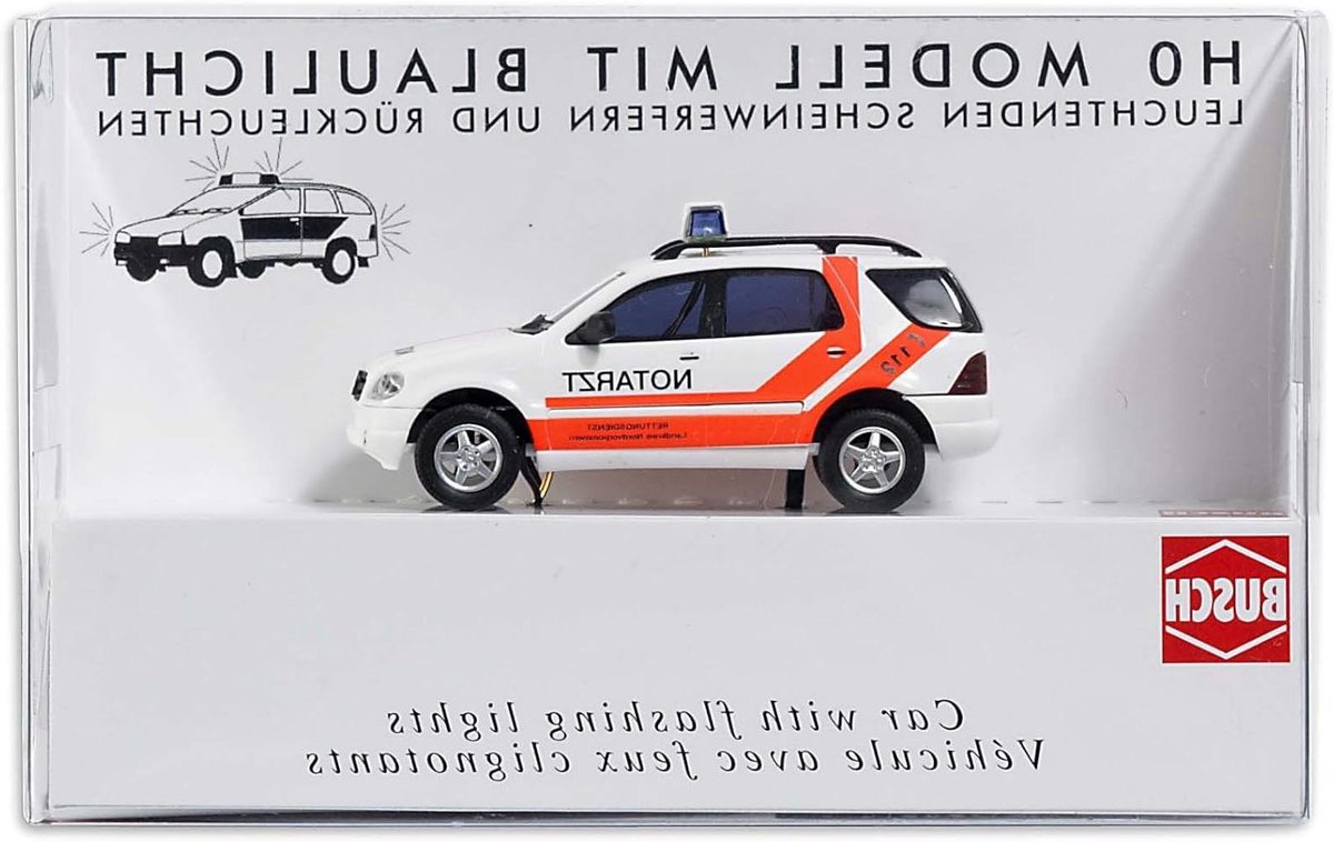 Modelauto - Miniatuur Voertuig - Hobby Modelbouw - Met Zwaailicht - 10 cm - Wit