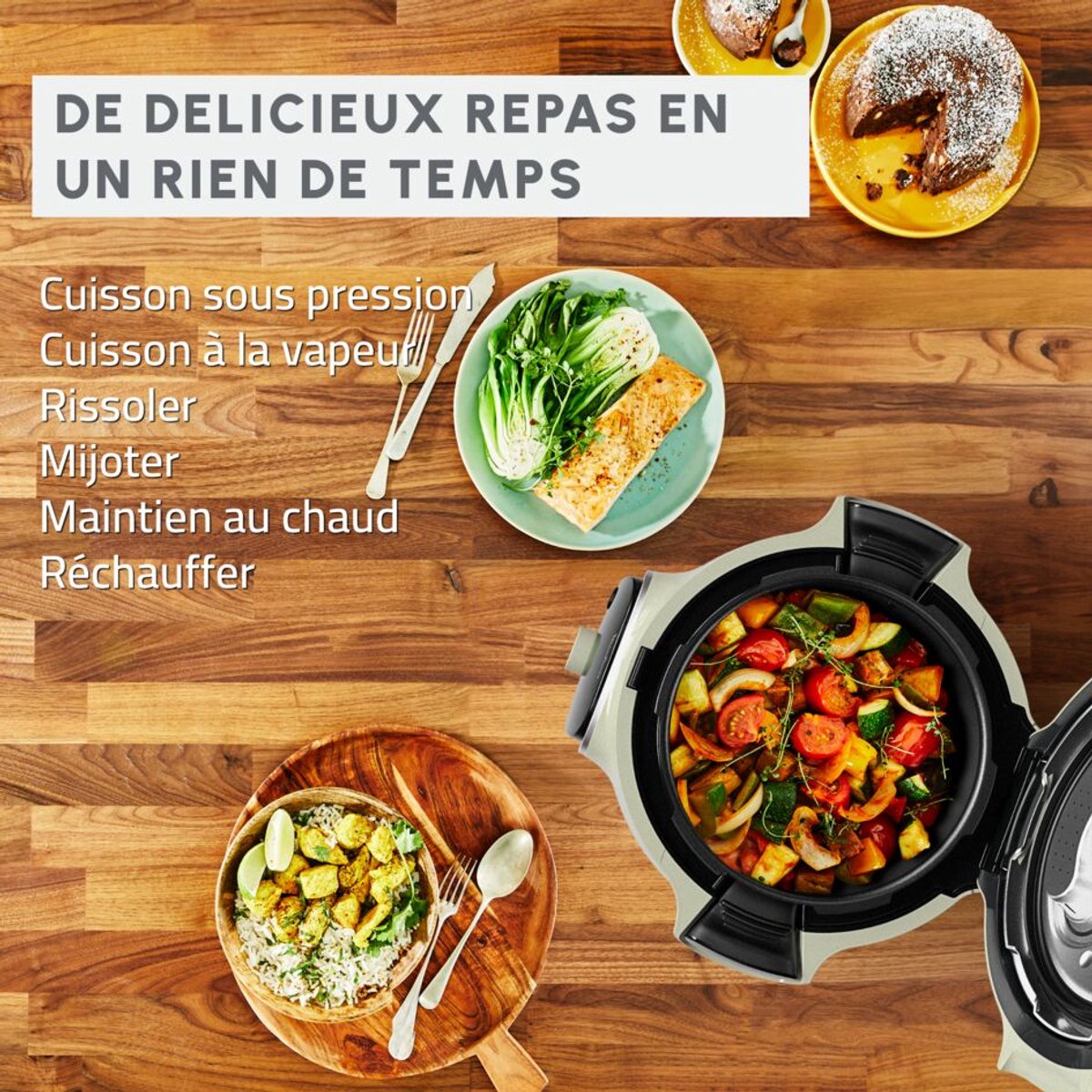 Moulinex Cookeo Mini Eco CE88E310 Slimme Multicooker 3L 6 Programma's Eco-Design thumbnail 3