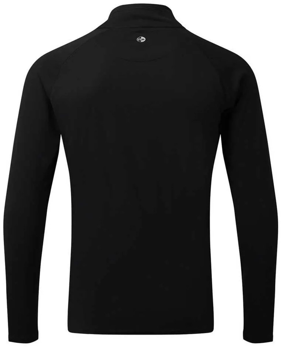 Gill Heren UV Tec Zip Neck Top - Black