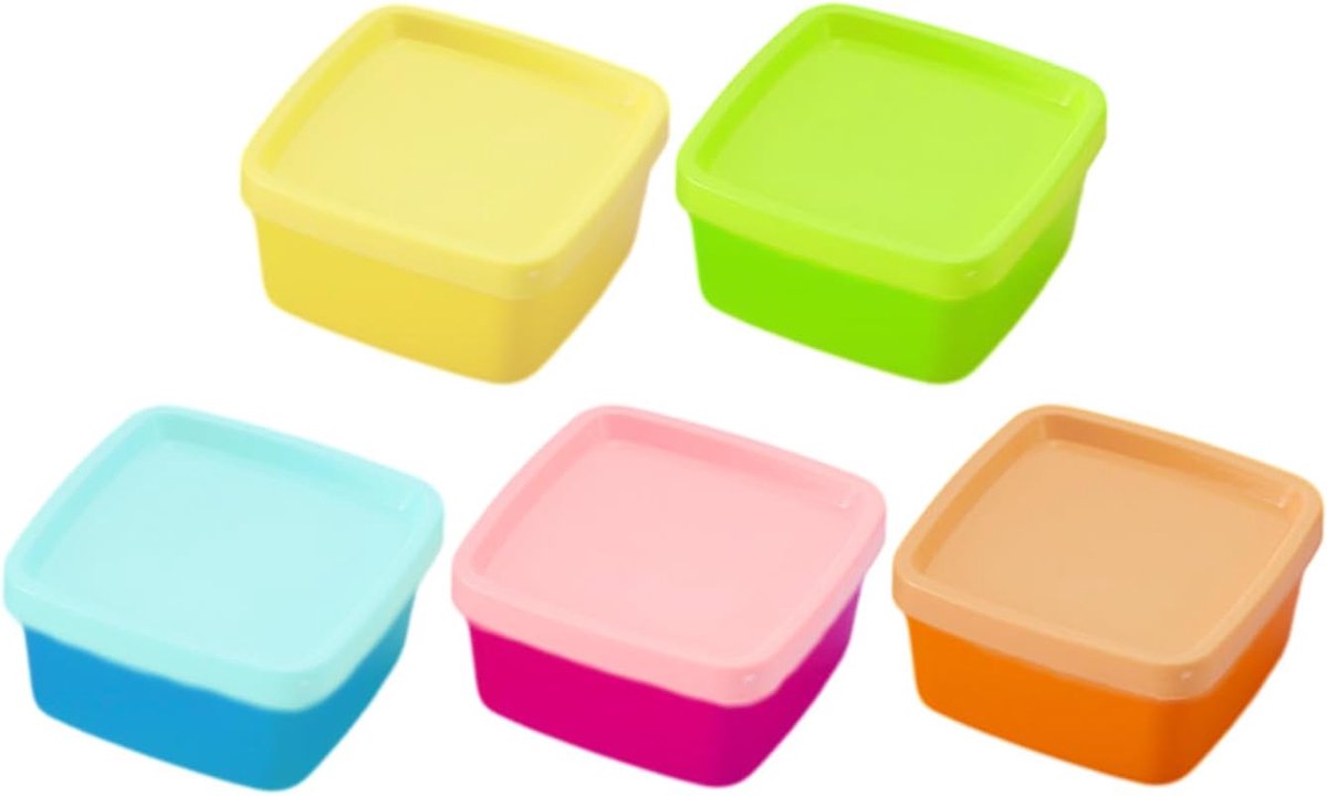 Mini-opbergdozen voor voeding - 5 stuks - Herbruikbare sluitpotten met deksel