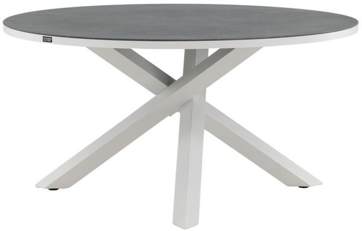 Svea - Jane ronde tuintafel ø140 cm - wit/grijs