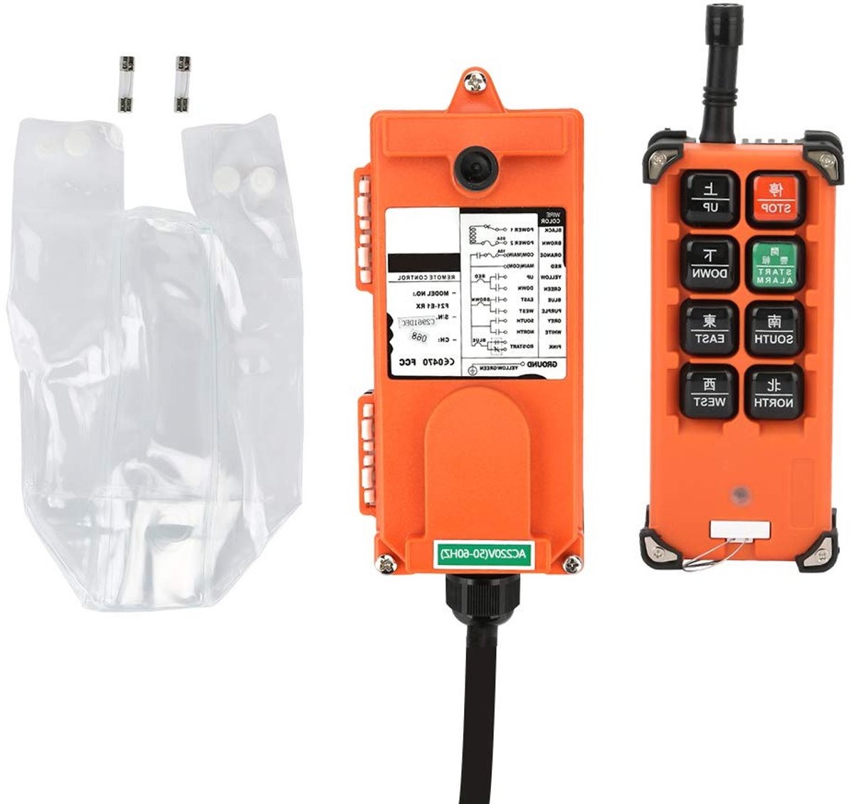 Draadloze Elektrische Hijskraan met Ontvanger en Afstandsbediening 220V - Inclusief Accessoires voor Industrieel Gebruik