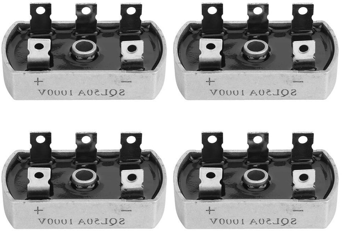 Rectifierbrug Set van 4 Stuks voor Driefasige Laagfrequent Toepassingen - 50A 1000V