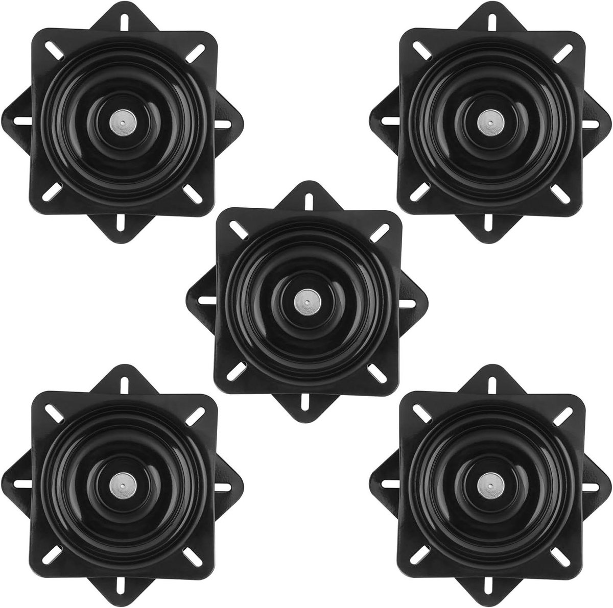 Draaibare Plaat - Meubel Draaier - Stoel Draaien - 360 Graden Rotatie - 6.25 Inch 5 Stuks - Zwart