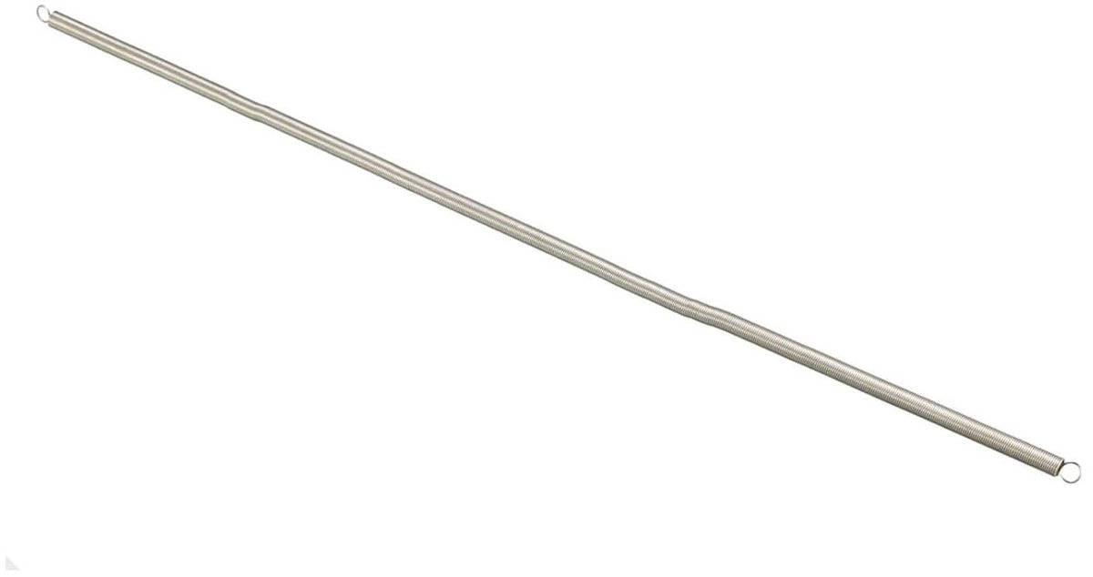 Verlenging spiraalveer - Dubbele haakveer - Machineonderhoud - Roestvrij staal - 05 x 5 x 300 mm - Zilver