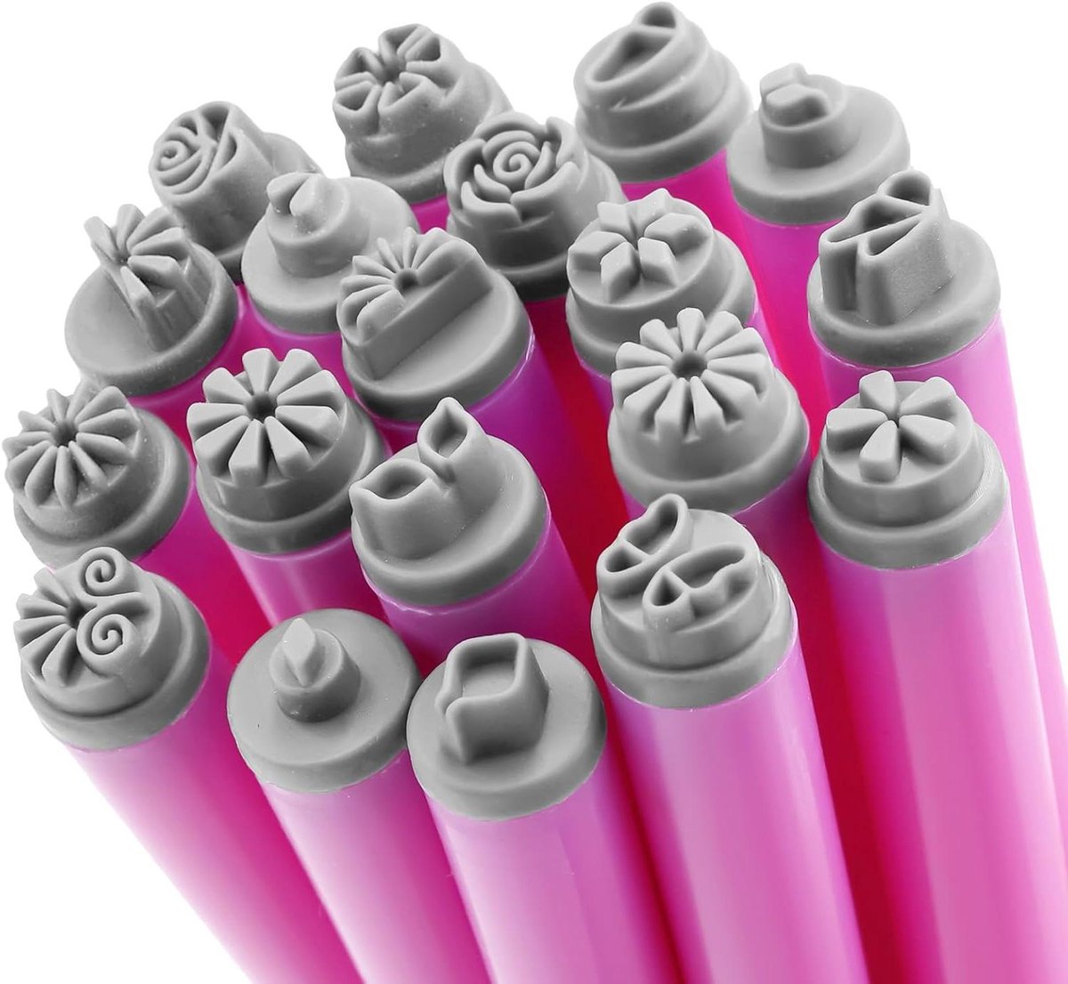 Nagelstempel set - Manicure tools - DIY nagelkunst - 19 Delige set - 11.7x1cm - Paars