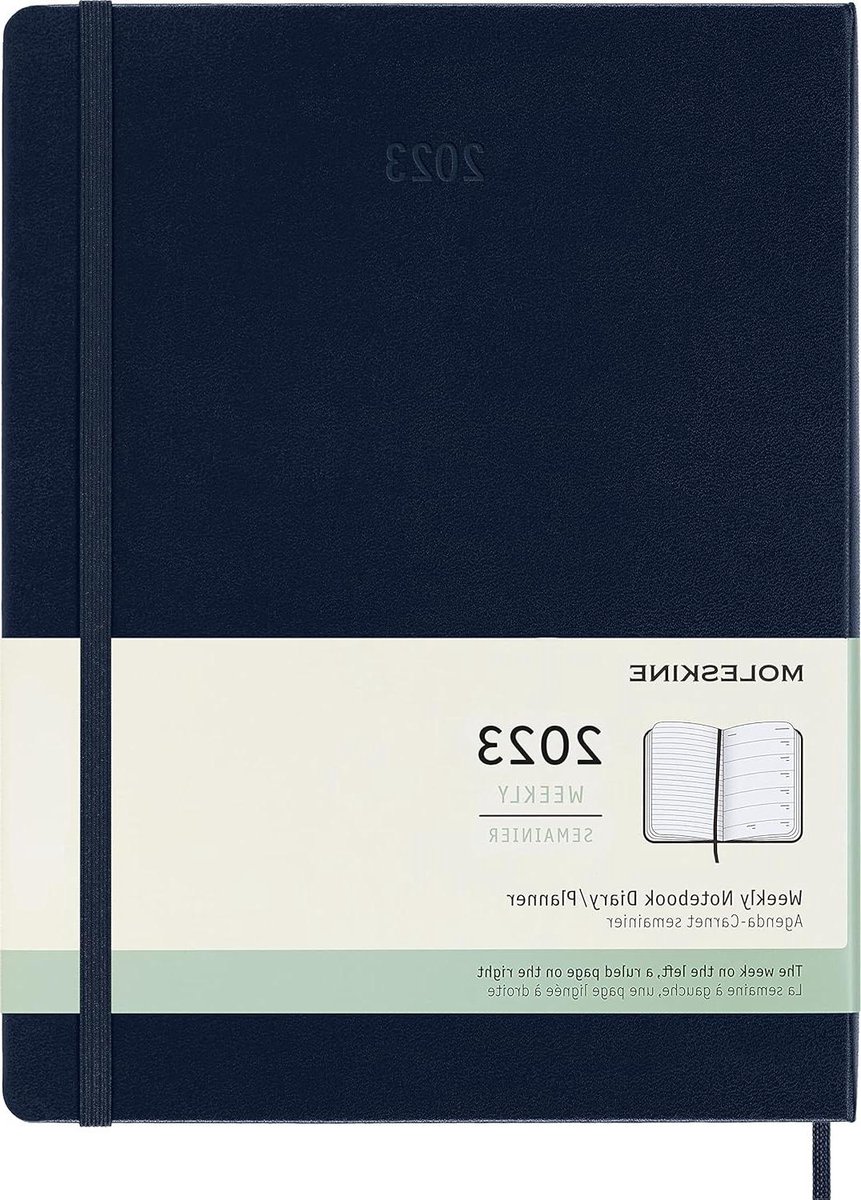 Wekelijkse Planner - Agenda Organizer - Jaar Planning - Pagina per Dag - XL Formaat - Zwart