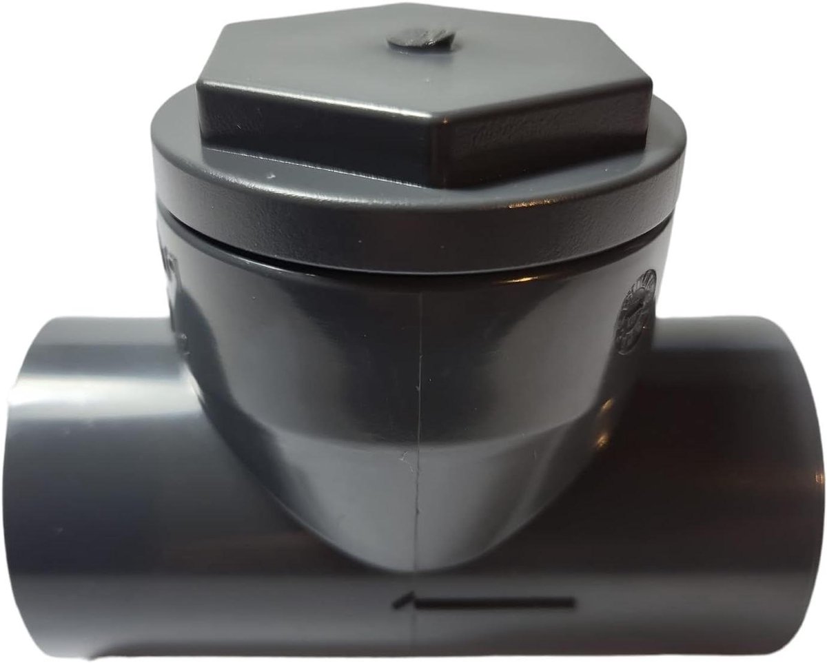 Terugslagklep - Vleugelklep - Afvalwater Beheren - Afschroefbaar Deksel - 32 cm - Grijs