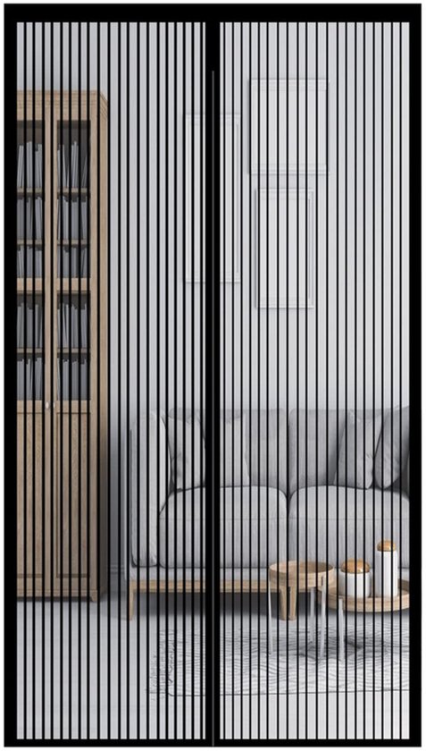 Magnetisch Vliegengordijn, Hordeur,Zelfklevend Dubbel Openslaande Deur,Deurhor Magnetisch Deuren Horgordijnen voor Deuren Hal Deuren Patio Zonder Boren