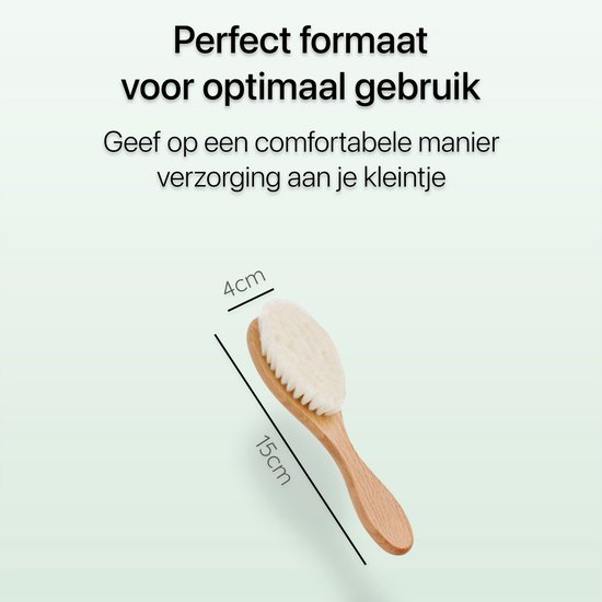 BimbelBoo® - Houten Baby Borstel - Massage Borstel Hoofdhuid - Hout en Natuurlijke Geitenharen - Zacht - Kraamcadeau - Babyborstel - Baby Haarborstel - Baby Verzorgingsset - Baby Verzorgingsproducten van Merkloos — afbeelding 4