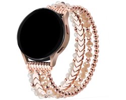Innerlight® Aura - Smartwatchbandje 20mm - OneSize - Boho stijl Kralenarmband geschikt als Smartwatchbandje - Horlogebandje geschikt voor Samsung Galaxy Watch 7 / 6 / 5 / Pro / 4 / 3 / Active 2 - Polar Ignite / Unite – Huawei